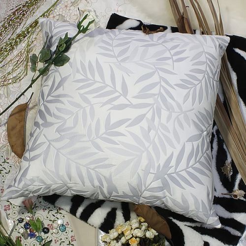 [Antique Blue Palm] Decorative Pillow Cushion / Floor Cushion (23.6 by 23.6 inches)