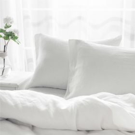Pillow Cases Standard Size, Soft White Pillow Cases Set of 2, Pillowcases Standard, Premium Soft Linen Pillow Case with Envelope Enclosure 20"x27"