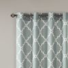 Fretwork Print Grommet Top Window Curtain Panel(Only 1 Pc Panel)