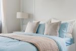 Luxuriously Soft 100% Viscose Derived from Bamboo 5-Piece Sheet Set , Oeko-TEX Certified, Split King - Sky