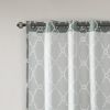 Fretwork Print Grommet Top Window Curtain Panel(Only 1 Pc Panel)