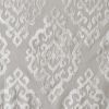 Knitted Jacquard Damask Total Blackout Grommet Top Curtain Panel(Only 1 Pc Panel)