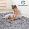 8X10 Grey/Blue/Oriental Non-Shedding Living Room Bedroom Dining Home Office Stylish and Stain Resistant Area Rug