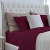 Luxuriously Soft 100% Viscose Derived from Bamboo 4-Piece sheet Set , Oeko-TEX Certified, California King - Merlot