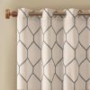 Metallic Geo Embroidered Curtain Panel(Only 1 Pc Panel)