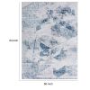 Lexi 5 x 7 Modern Area Rug, Abstract Art Design, Soft Fabric, Blue, Gray