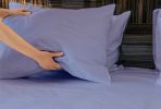 Luxuriously Soft 100% Viscose Derived from Bamboo 5-Piece Sheet Set , Oeko-TEX Certified, Split King - Amethyst