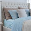 Luxuriously Soft 100% Viscose Derived from Bamboo 5-Piece Sheet Set , Oeko-TEX Certified, Split King - Sky