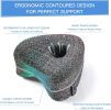 Leg Pillow Ergonomic Side Sleeping Pillows Memory Foam Knee Pillow with Strap for Side Sleeper
